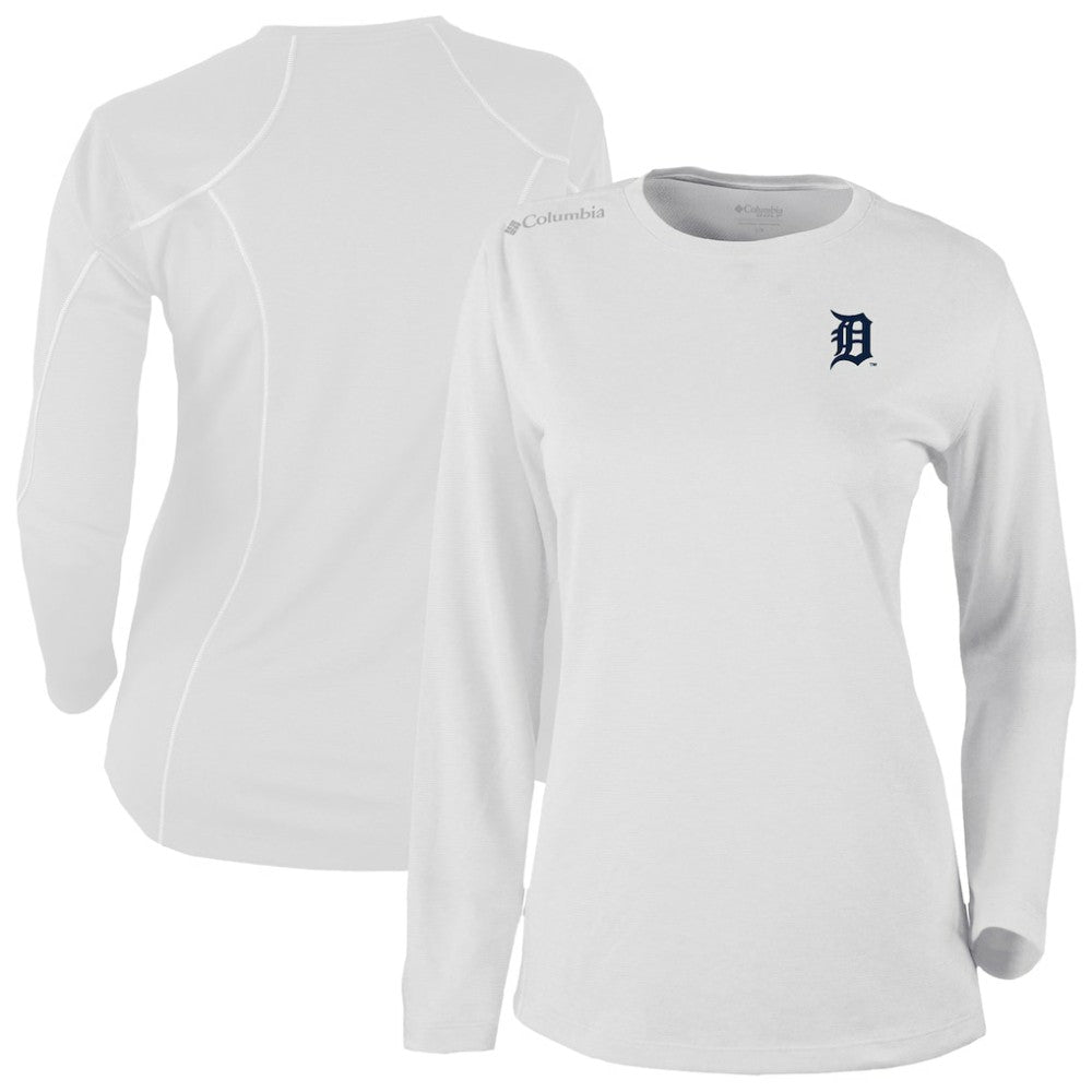 Detroit Tigers Columbia Shotgun Long Sleeve T-Shirt - White T-shirts