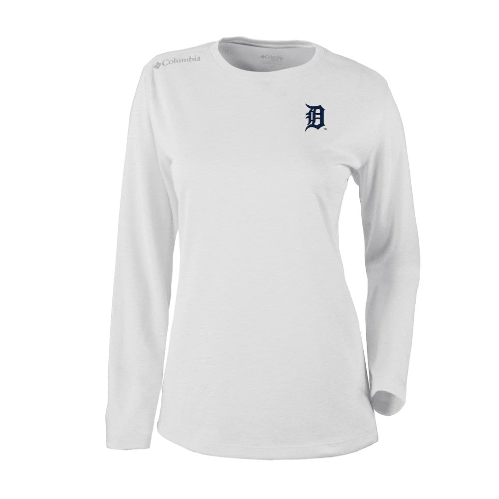 Detroit Tigers Columbia Shotgun Long Sleeve T-Shirt - White T-shirts