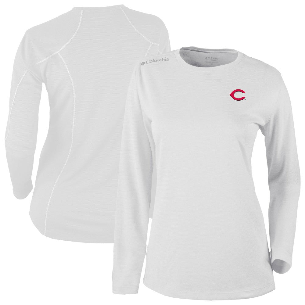 Cincinnati Reds Columbia Shotgun Long Sleeve T-Shirt - White T-shirts
