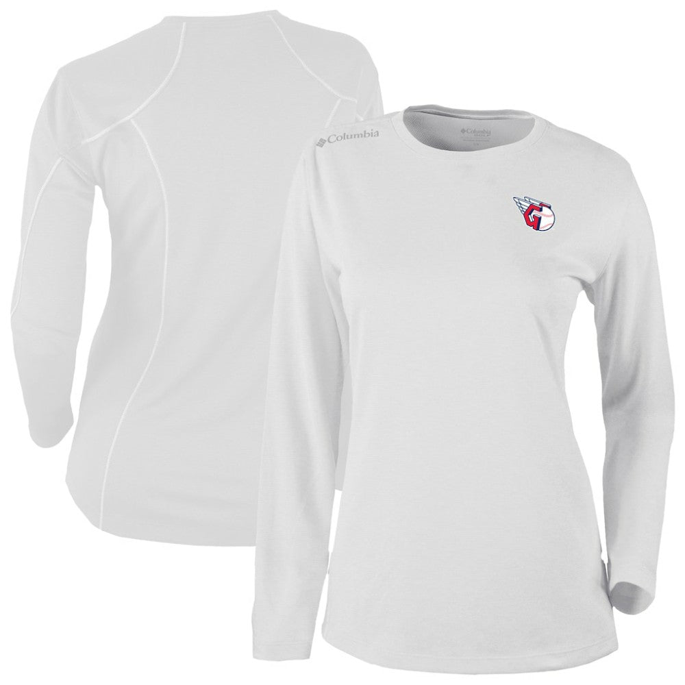 Cleveland Guardians Columbia Shotgun Long Sleeve T-Shirt - White T-shirts