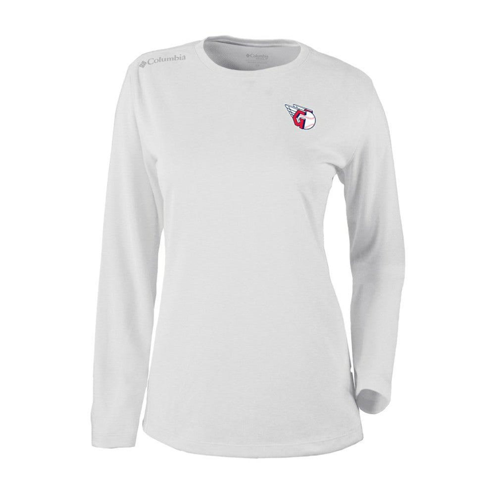 Cleveland Guardians Columbia Shotgun Long Sleeve T-Shirt - White T-shirts
