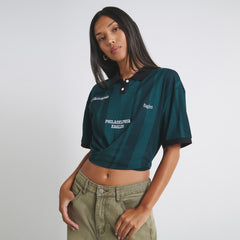 Philadelphia Eagles Off Season Women's Rugby T-Shirt Midnight Green