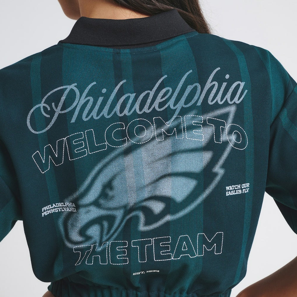 Philadelphia Eagles Off Season Women's Rugby T-Shirt Midnight Green