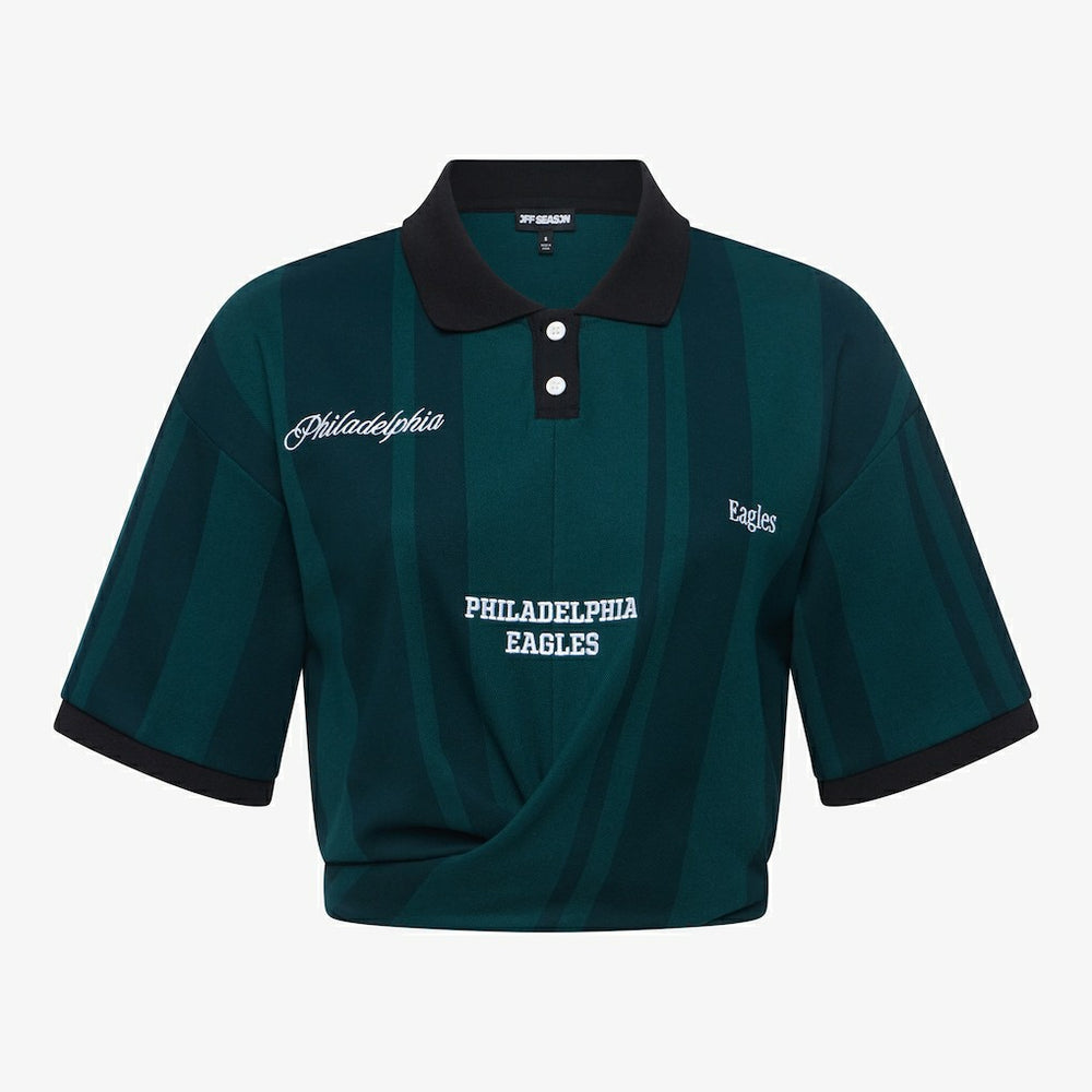 Philadelphia Eagles Off Season Women's Rugby T-Shirt Midnight Green