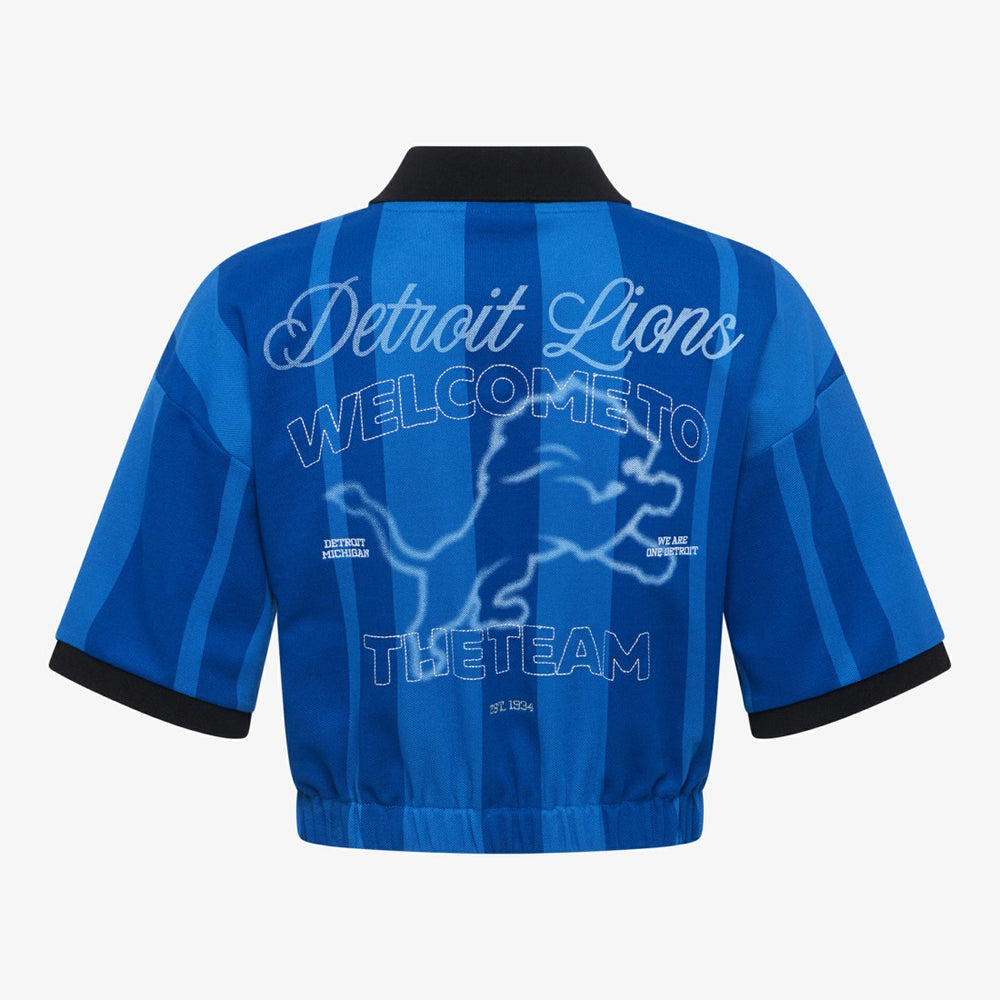 Detroit Lions Off Season Women's Rugby T-Shirt Blue