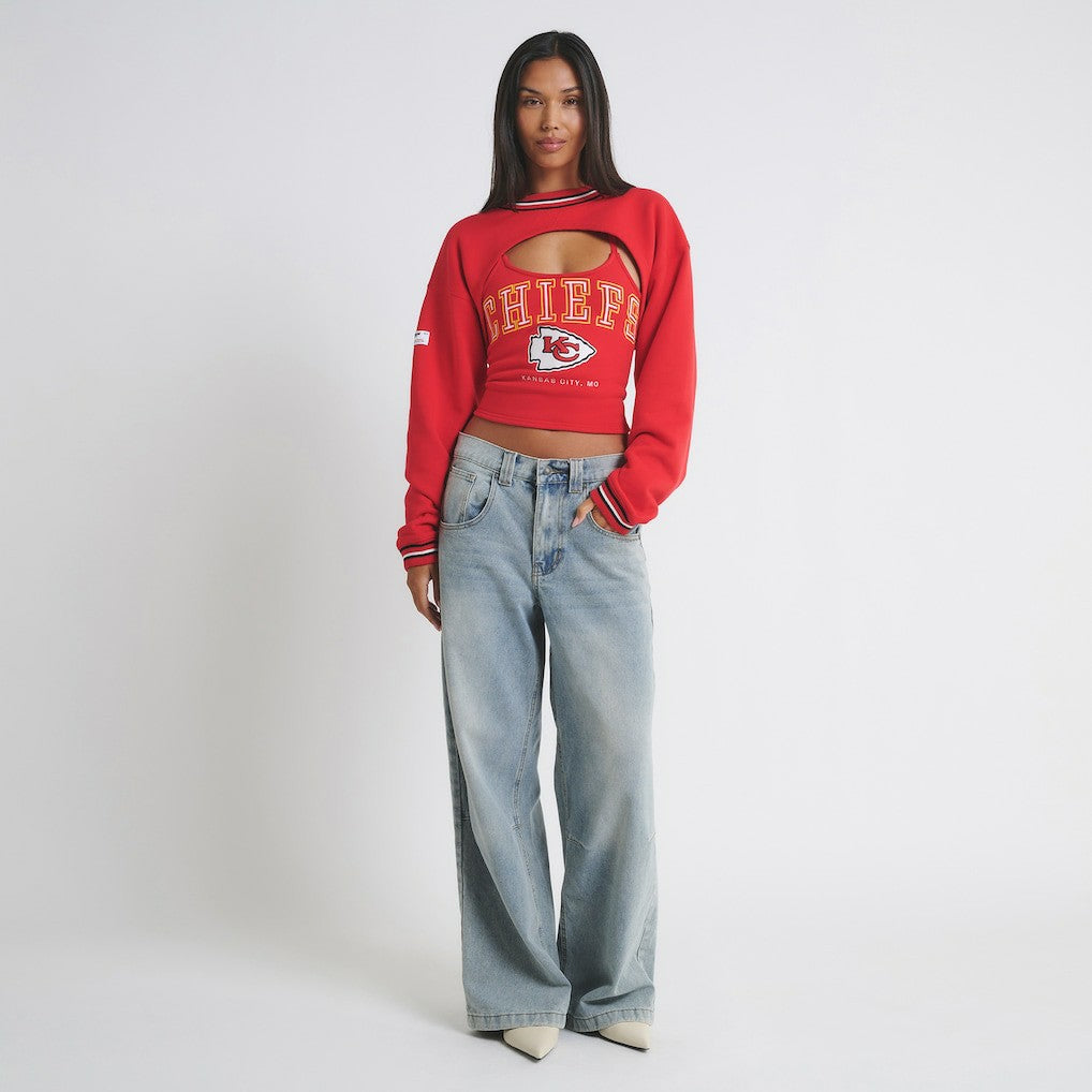 Kansas City Chiefs Off Season Women's Fleece Shrug Cami Red