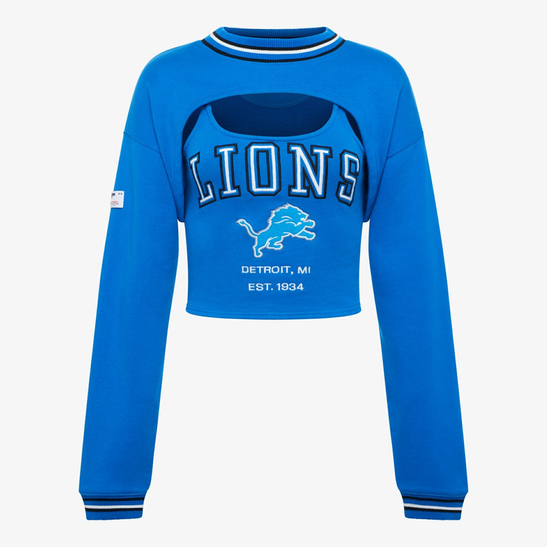 Detroit Lions Off Season Women's Fleece Shrug Cami Blue