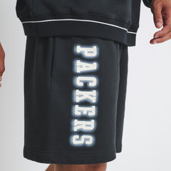 Green Bay Packers Off Season Unisex Fleece Shorts Black