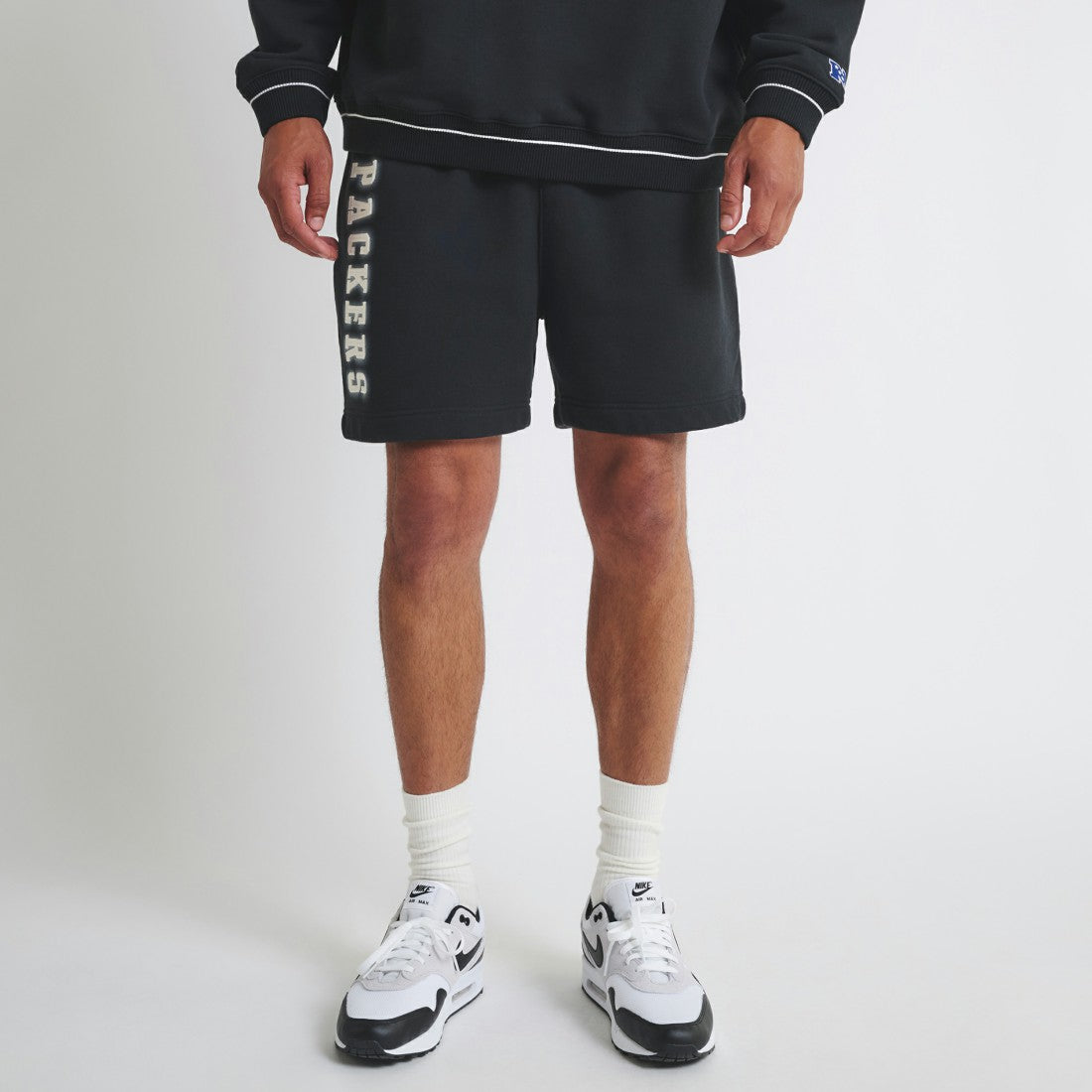 Green Bay Packers Off Season Unisex Fleece Shorts Black