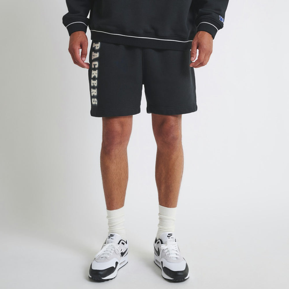 Green Bay Packers Off Season Unisex Fleece Shorts Black