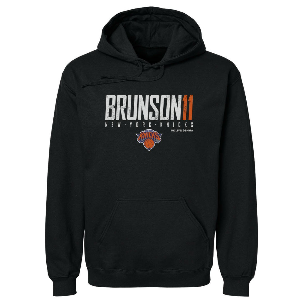 Jalen Brunson New York Knicks 500 Level Elite Pullover Hoodie Black