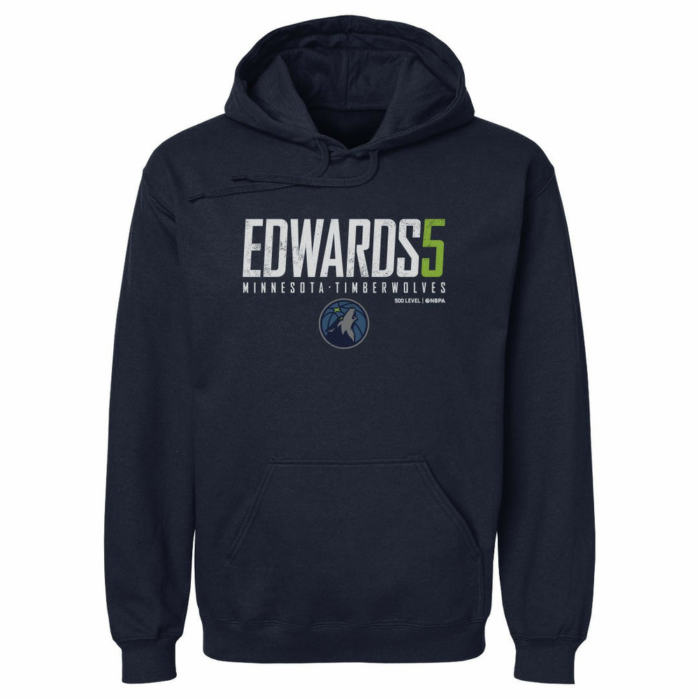 Anthony Edwards Minnesota Timberwolves 500 Level Elite Pullover Hoodie Navy