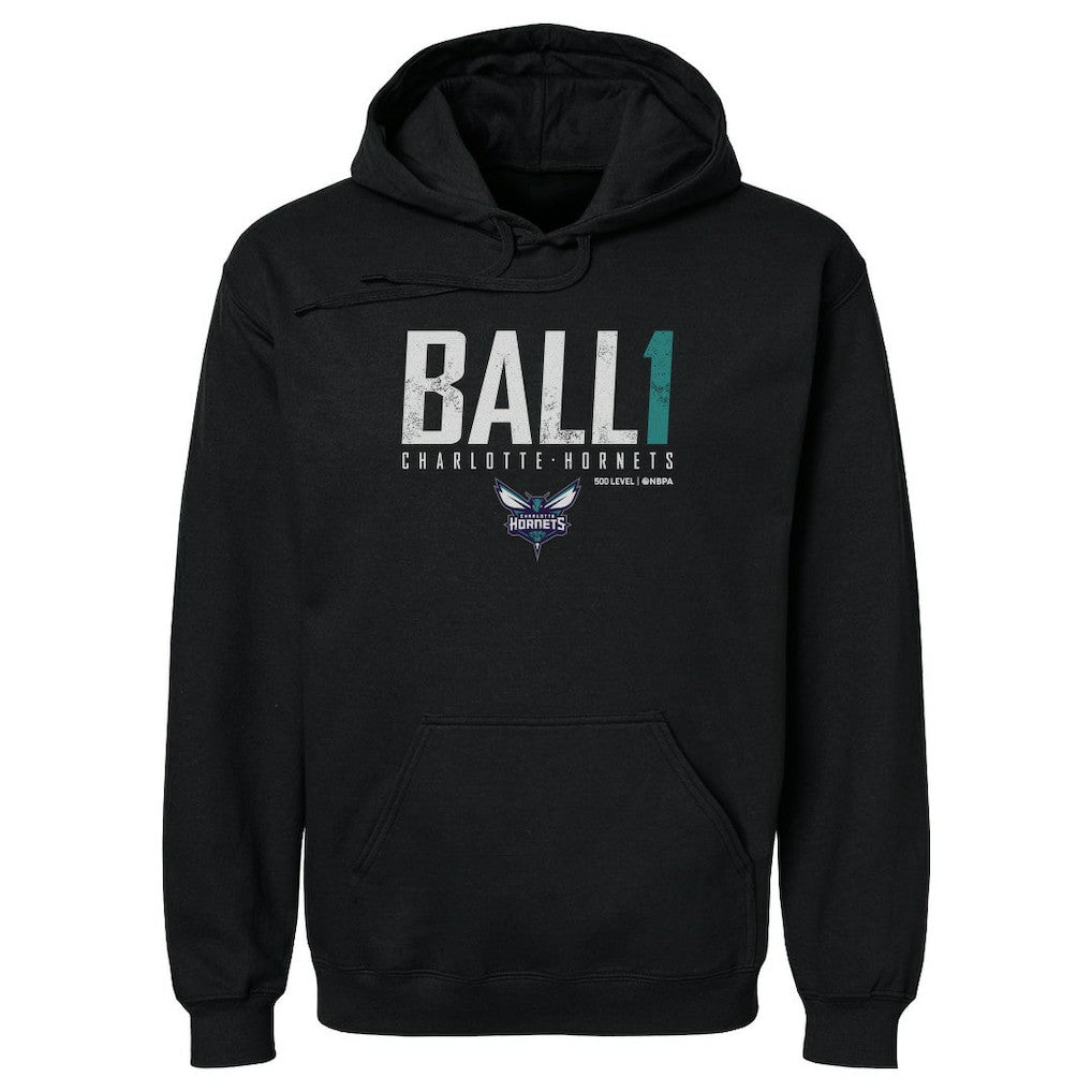 LaMelo Ball Charlotte Hornets 500 Level Elite Pullover Hoodie Black