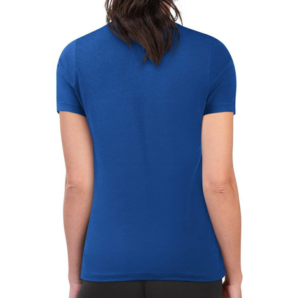 Toronto Blue Jays G-III 4Her by Carl Banks Women's Super-Slim Fit Lightweight Double Heart T-Shirt - Royal T-shirts