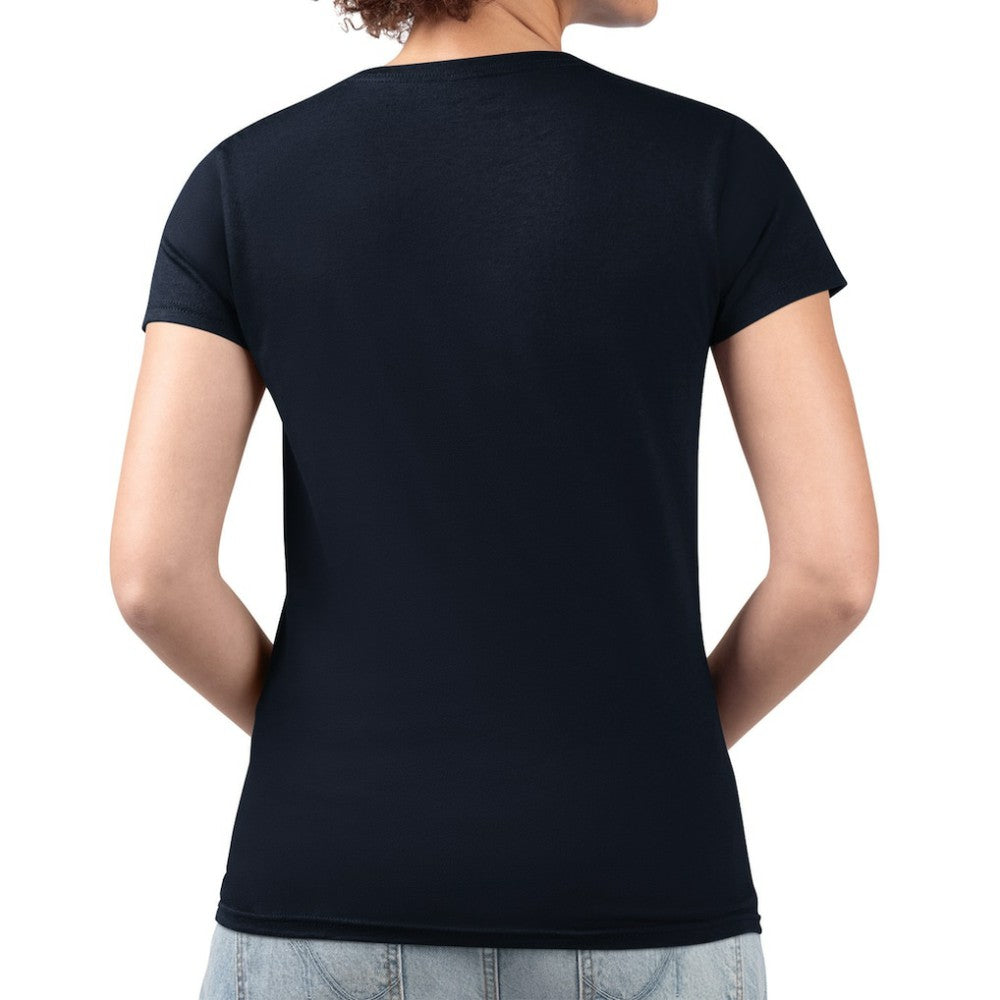 Tampa Bay Rays G-III 4Her by Carl Banks Women's Super-Slim Fit Lightweight Double Heart V-Neck T-Shirt - Navy T-shirts