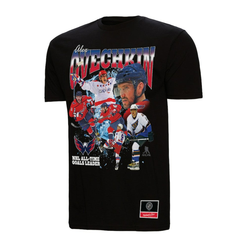 NHL Alexander Ovechkin Washington Capitals Mitchell & Ness NHL All-Time Leading Goal Scorer Graphic T-Shirt - Black