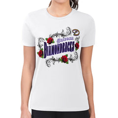 Arizona Diamondbacks G-III 4Her by Carl Banks Women's Super-Slim Fit Lightweight Retro Roses T-Shirt - White T-shirts