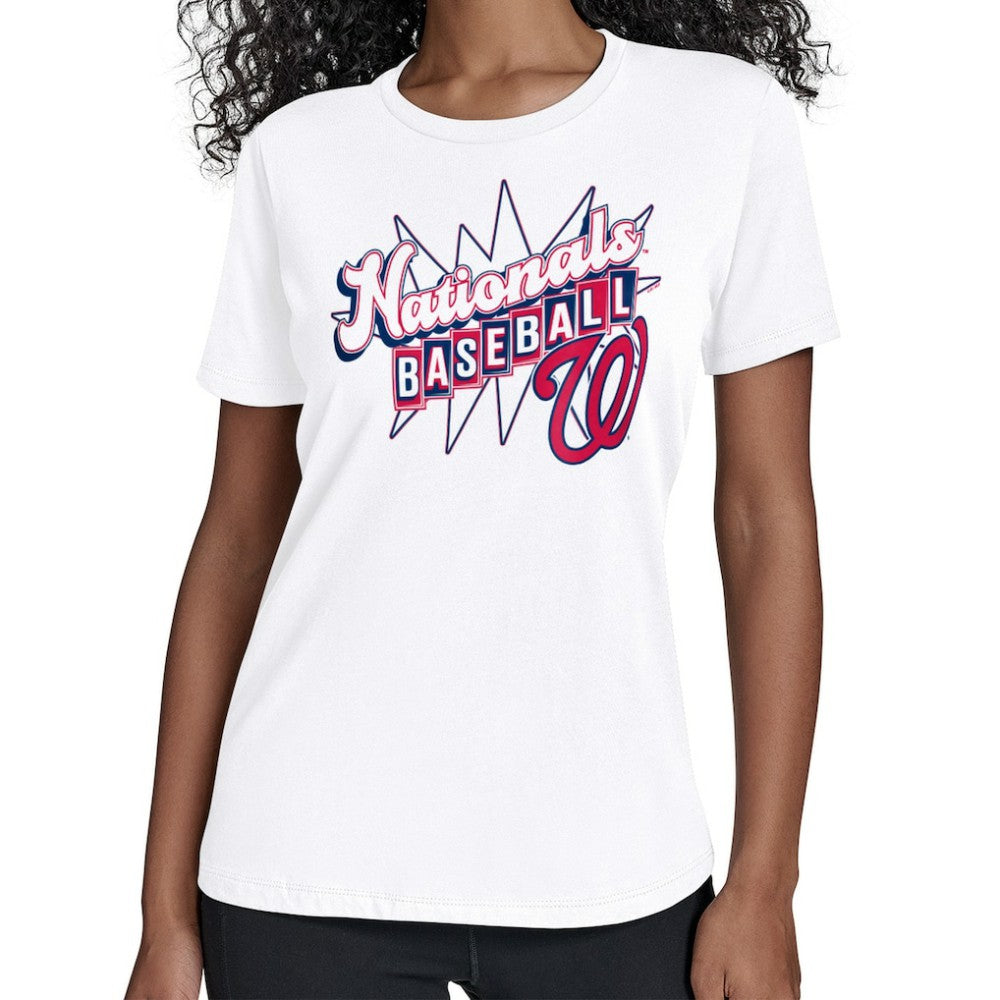 Washington Nationals Starter Women's Drive-In T-Shirt - White T-shirts