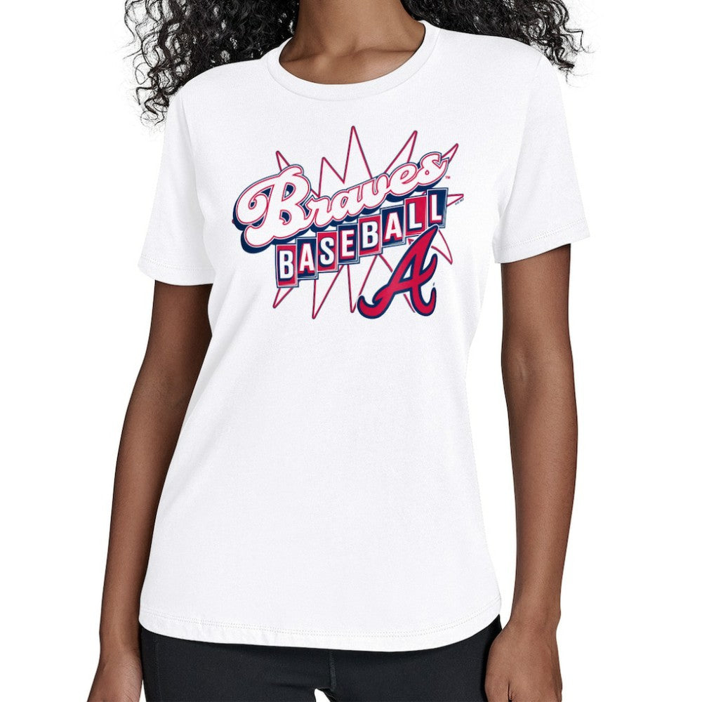 Atlanta Braves Starter Women's Drive-In T-Shirt - White T-shirts