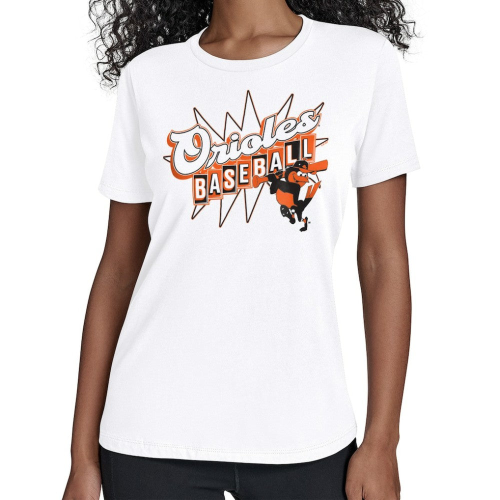 Baltimore Orioles Starter Women's Drive-In T-Shirt - White T-shirts