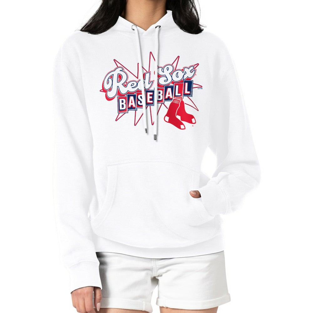 Boston Red Sox Starter Women's Drive-In Pullover Hoodie - White Hoodies