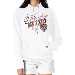 Detroit Tigers Starter Women's Drive-In Pullover Hoodie - White Hoodies