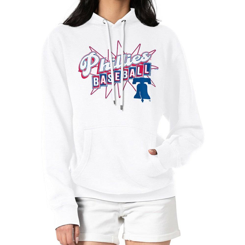 Philadelphia Phillies Starter Women's Drive-In Pullover Hoodie - White Hoodies