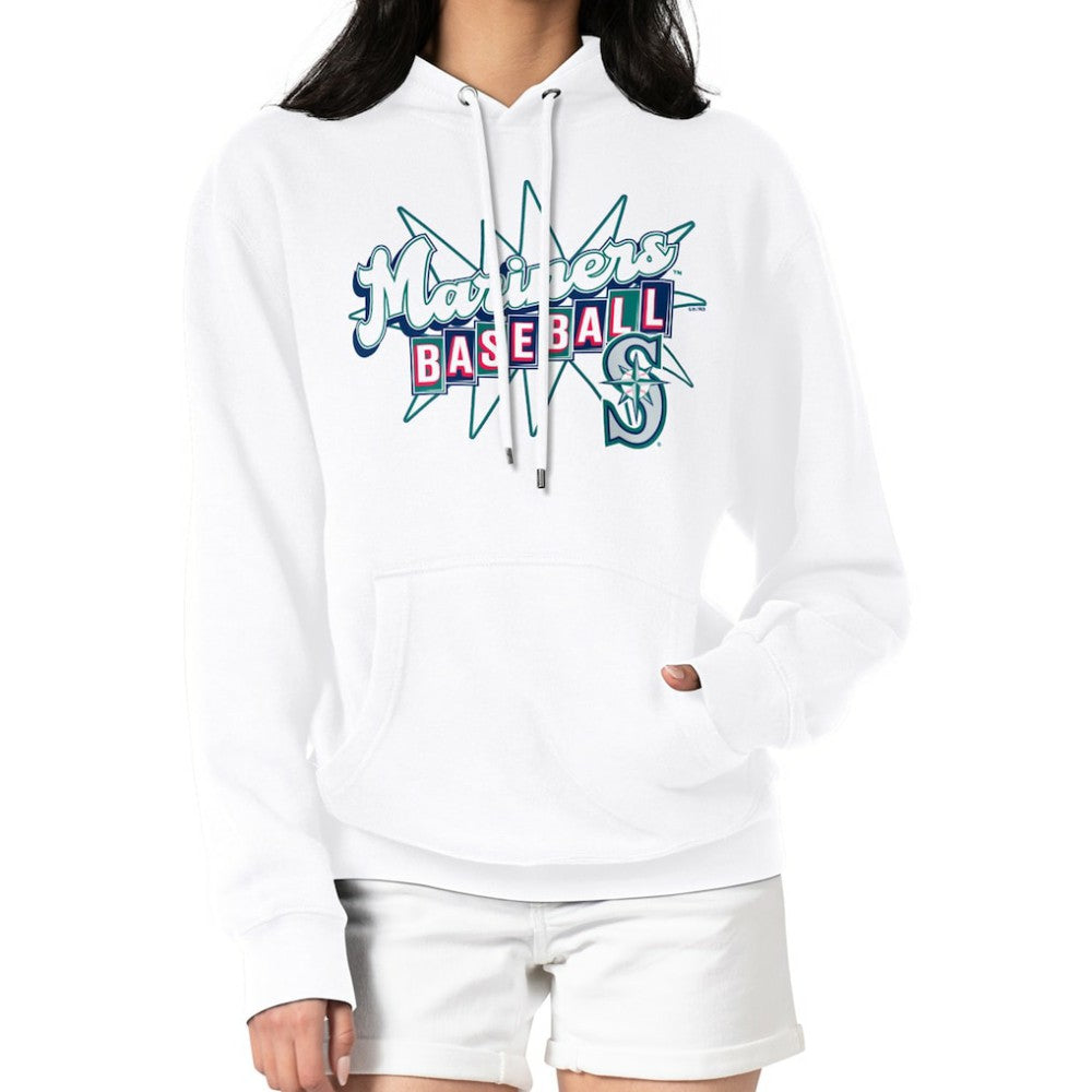 Seattle Mariners Starter Women's Drive-In Pullover Hoodie - White Hoodies