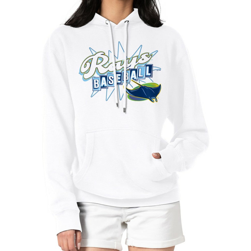 Tampa Bay Rays Starter Women's Drive-In Pullover Hoodie - White Hoodies