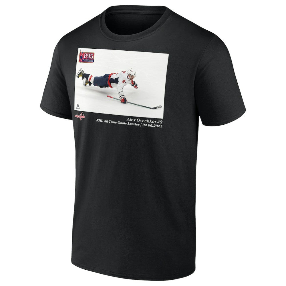 NHL Alexander Ovechkin Washington Capitals NHL All-Time Goals Leader T-Shirt - Black
