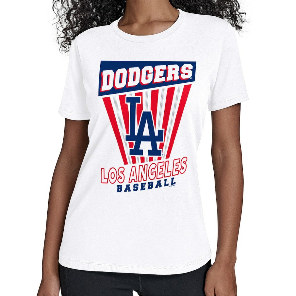 Los Angeles Dodgers Starter Women's Poster Print T-Shirt - White T-shirts