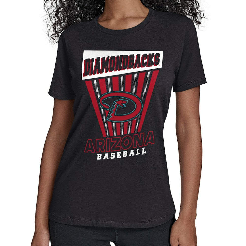 Arizona Diamondbacks Starter Women's Poster Print T-Shirt - Black T-shirts