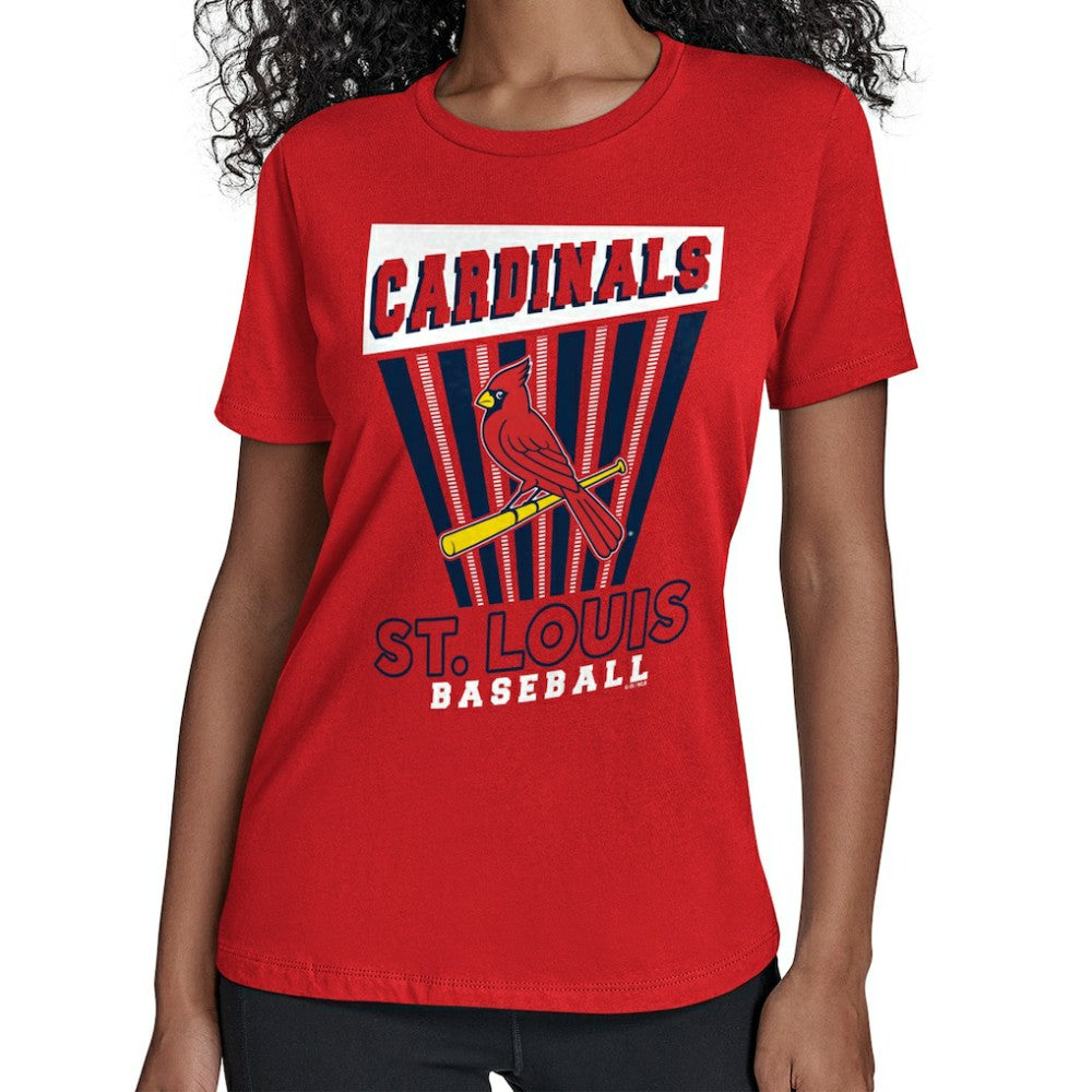 St. Louis Cardinals Starter Women's Poster Print T-Shirt - Red T-shirts