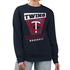 Minnesota Twins Starter Women's Poster Print Pullover Sweatshirt - Navy Pullover