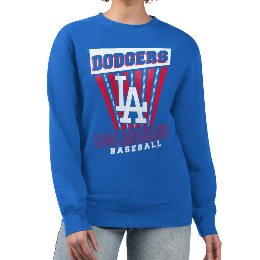 Los Angeles Dodgers Starter Women's Poster Print Pullover Sweatshirt - Royal Pullover