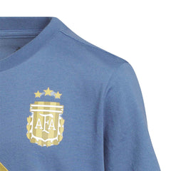 Lionel Messi Argentina National Team Youth Name & Number T-Shirt Blue