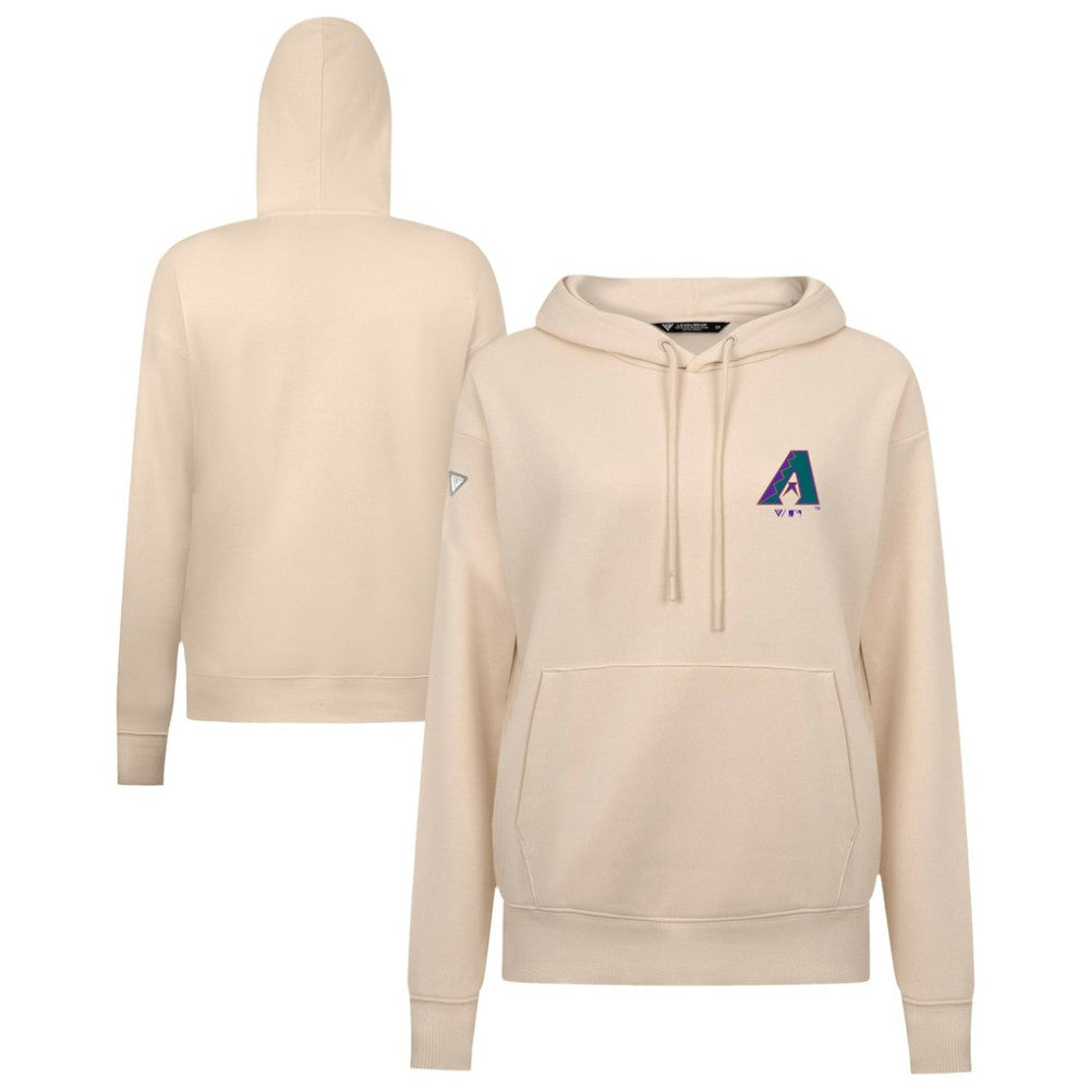 Arizona Diamondbacks Levelwear Women's Cooperstown Collection Adorn Core Logo Pullover Hoodie - Khaki Hoodies