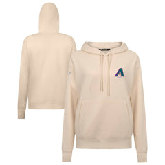 Arizona Diamondbacks Levelwear Women's Cooperstown Collection Adorn Core Logo Pullover Hoodie - Khaki Hoodies