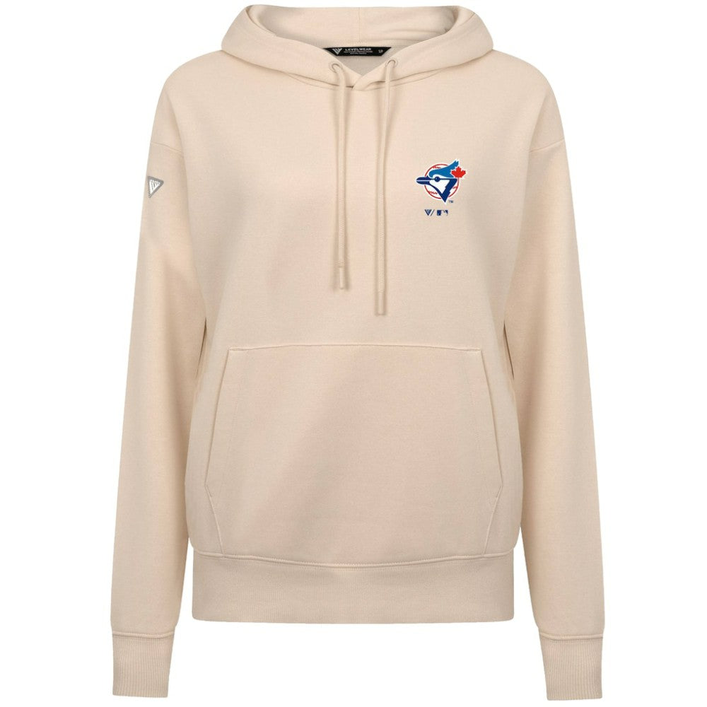 Toronto Blue Jays Levelwear Women's Cooperstown Collection Adorn Core Logo Pullover Hoodie - Khaki Hoodies