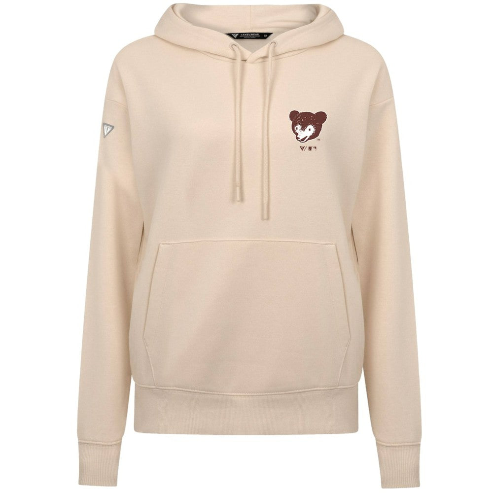 Chicago Cubs Levelwear Women's Cooperstown Collection Adorn Core Logo Pullover Hoodie - Khaki Hoodies
