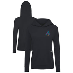 Arizona Diamondbacks Levelwear Women's Cooperstown Collection Relay Core Logo Pullover Hoodie - Black Hoodies