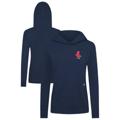 Boston Red Sox Levelwear Women's Cooperstown Collection Relay Core Logo Pullover Hoodie - Navy Hoodies