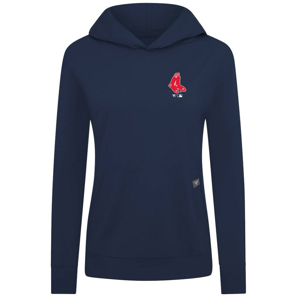 Boston Red Sox Levelwear Women's Cooperstown Collection Relay Core Logo Pullover Hoodie - Navy Hoodies