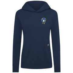 Milwaukee Brewers Levelwear Women's Cooperstown Collection Relay Core Logo Pullover Hoodie - Navy Hoodies