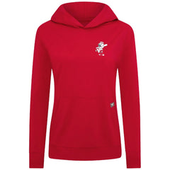 Cincinnati Reds Levelwear Women's Cooperstown Collection Relay Core Logo Pullover Hoodie - Red Hoodies