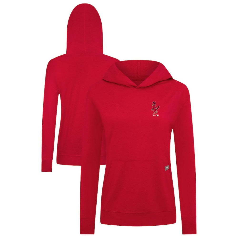 St. Louis Cardinals Levelwear Women's Cooperstown Collection Relay Core Logo Pullover Hoodie - Red Hoodies