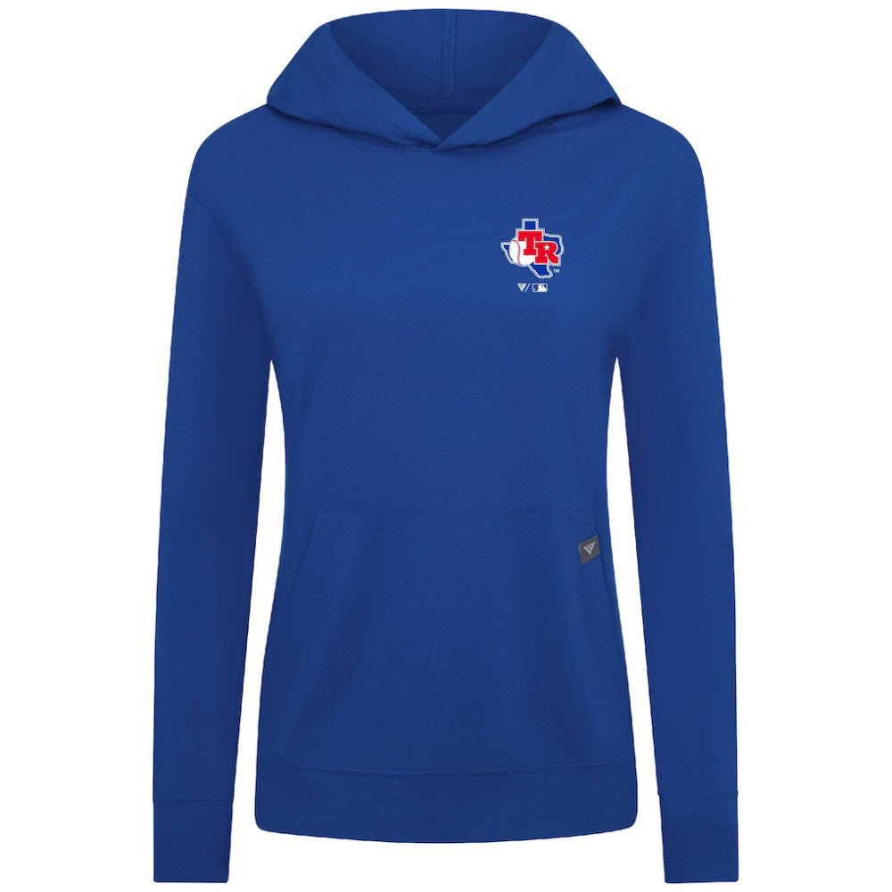 Texas Rangers Levelwear Women's Cooperstown Collection Relay Core Logo Pullover Hoodie - Royal Hoodies