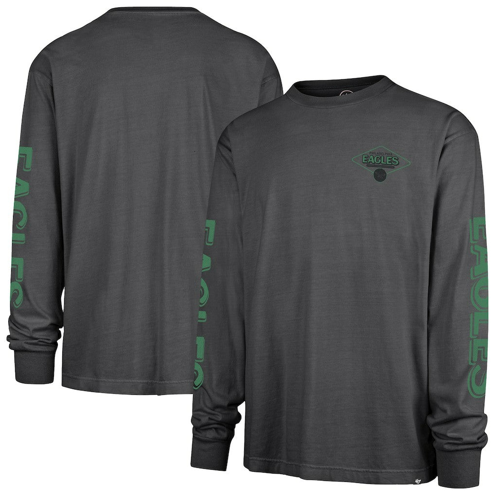 Philadelphia Eagles '47 Cairn Ravine Foundation Throwback Long Sleeve T-Shirt Black