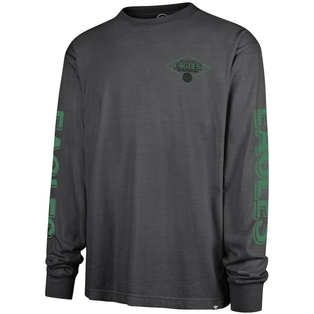 Philadelphia Eagles '47 Cairn Ravine Foundation Throwback Long Sleeve T-Shirt Black
