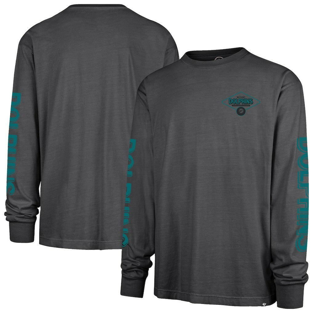 Miami Dolphins '47 Cairn Ravine Foundation Throwback Long Sleeve T-Shirt Black
